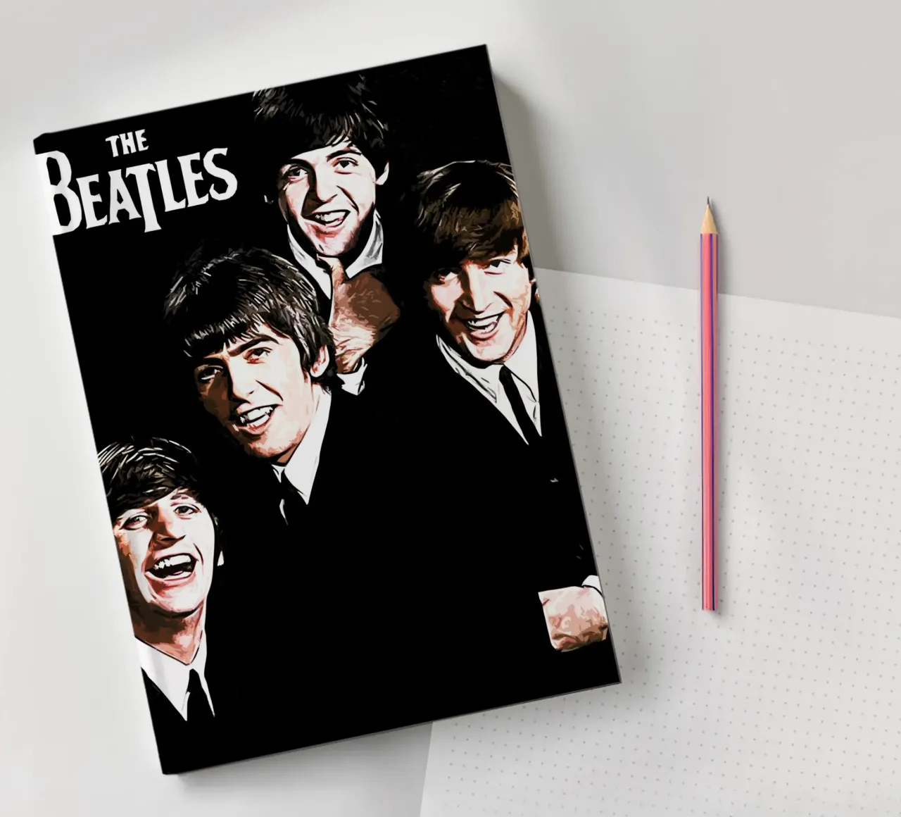 Beatles Musikband 1 Kunst Notizbuch von music soul