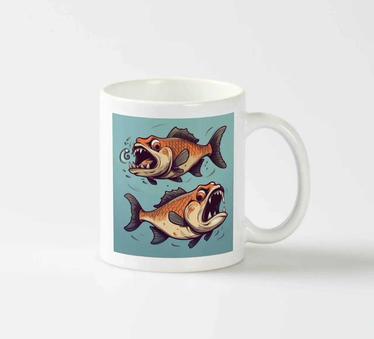 Duo Piranha retrò tazza in ceramica da Funny Animals