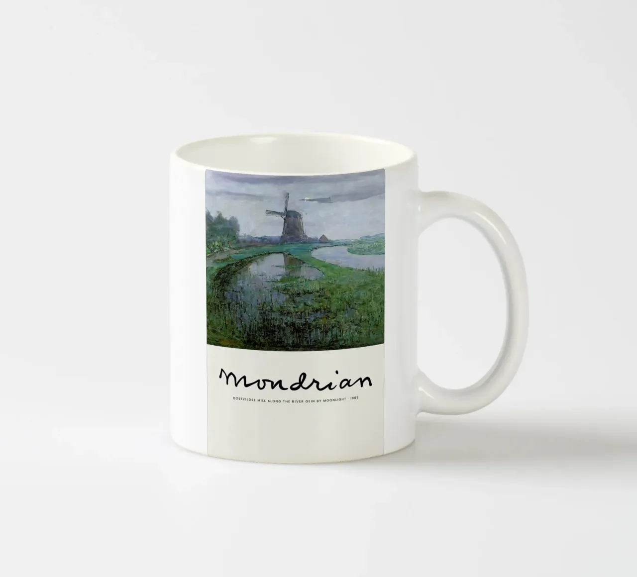 Mondrian – Signed Mill tazza in ceramica da Vintage by JUNIQE