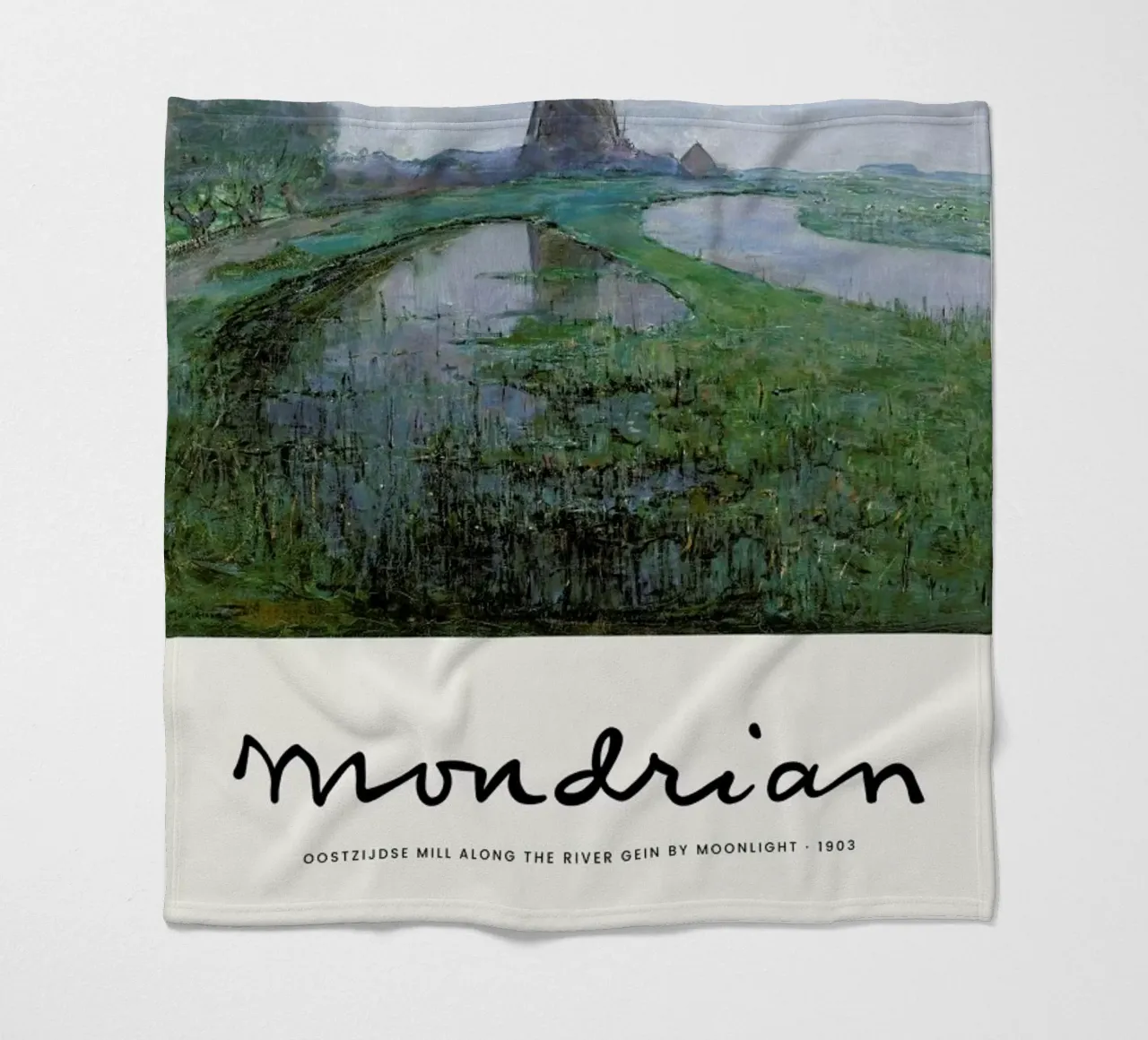 Mondrian – Signed Mill coperta in pile da Vintage by JUNIQE