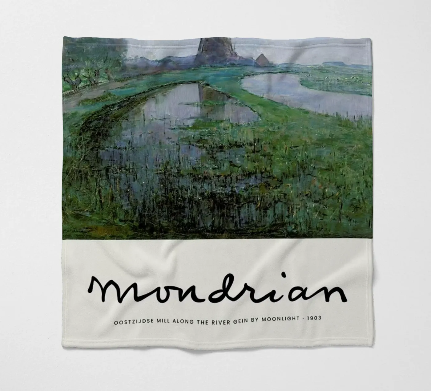 Mondrian – Signed Mill coperta in pile da Vintage by JUNIQE