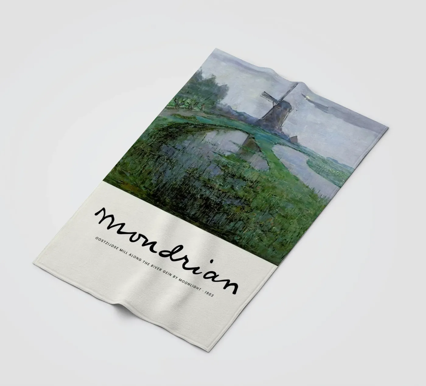 Mondrian – Signed Mill coperta in pile da Vintage by JUNIQE