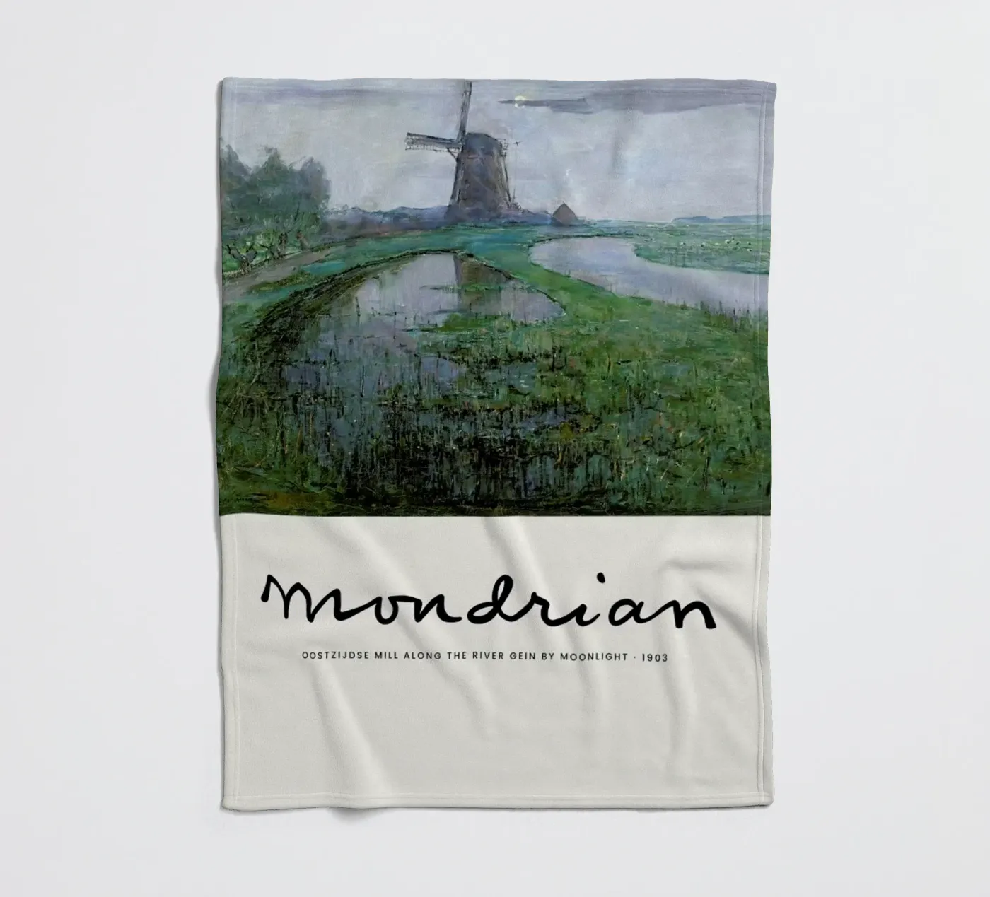 Mondrian – Signed Mill coperta in pile da Vintage by JUNIQE