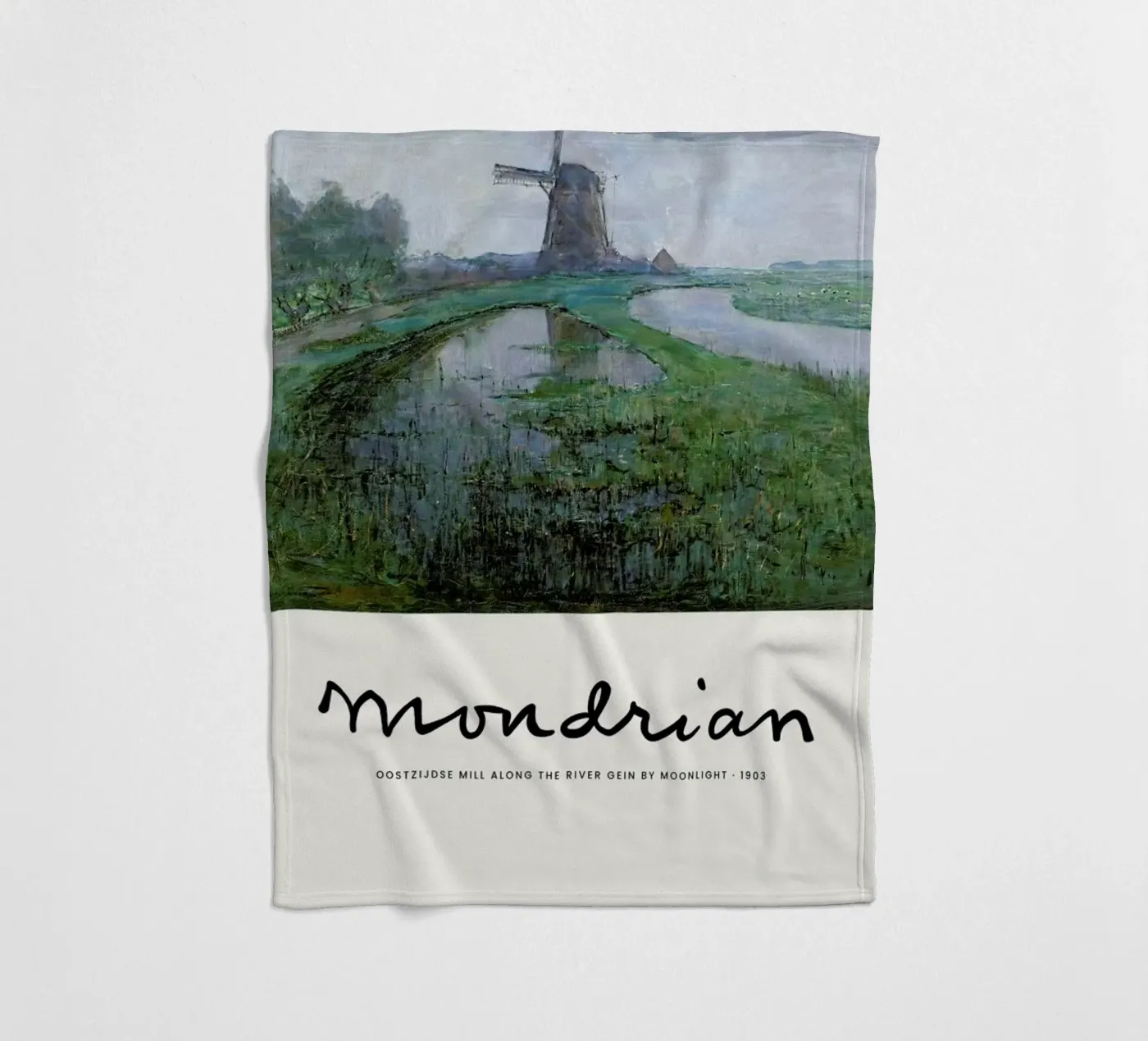 Mondrian – Signed Mill coperta in pile da Vintage by JUNIQE