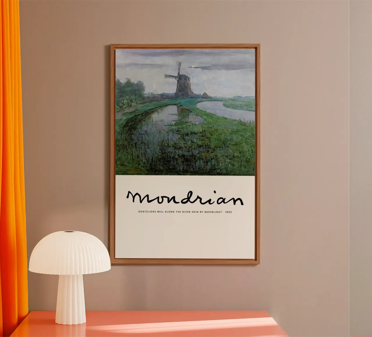 Mondrian – Signed Mill alluminio dibond da Vintage by JUNIQE
