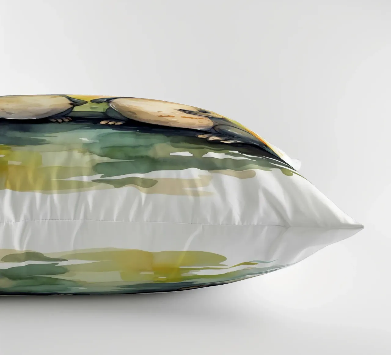 Retro Platypus Duo decorative cushion by Funny Animals