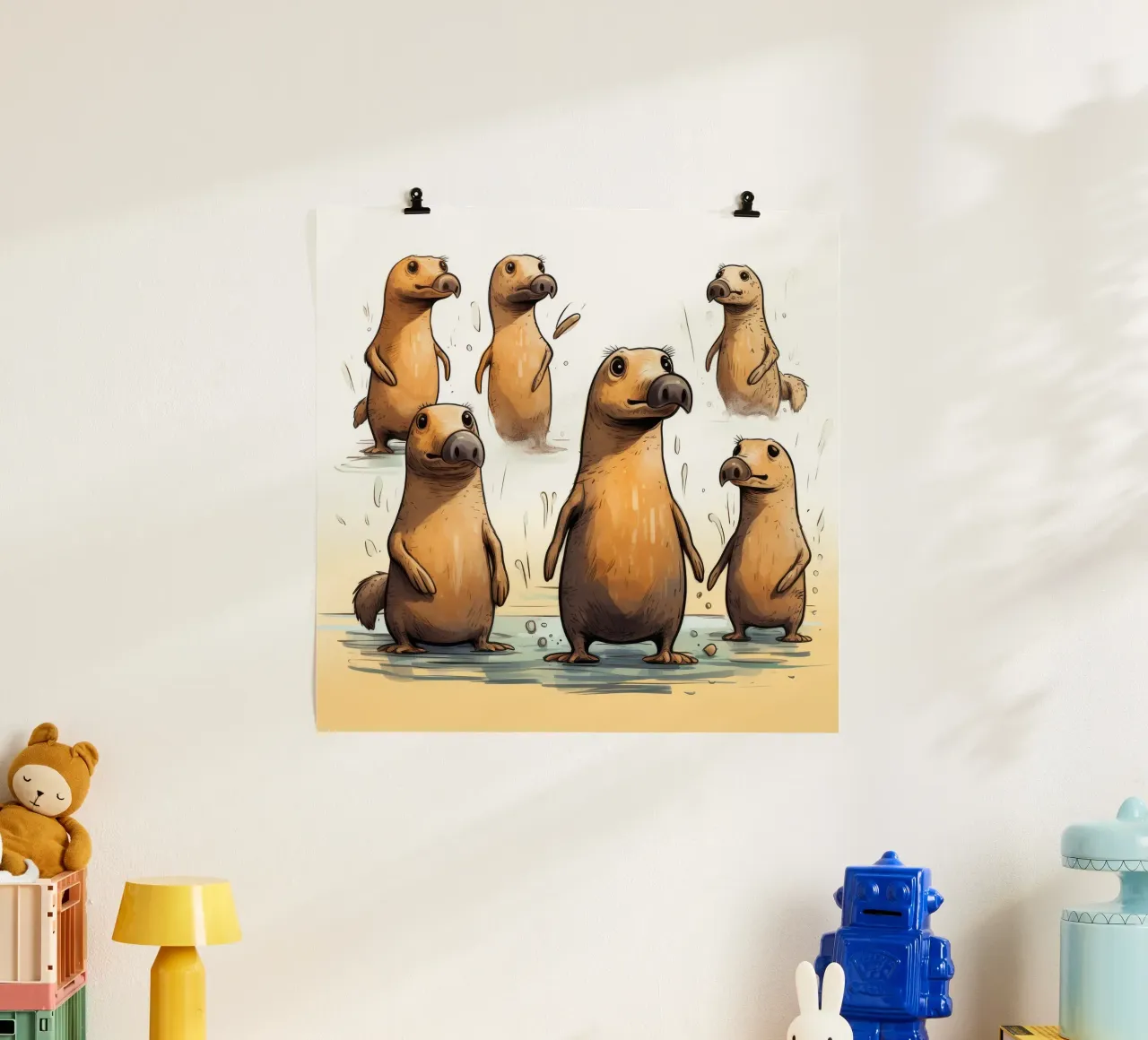 Retro Platypuse Gang Poster von Funny Animals