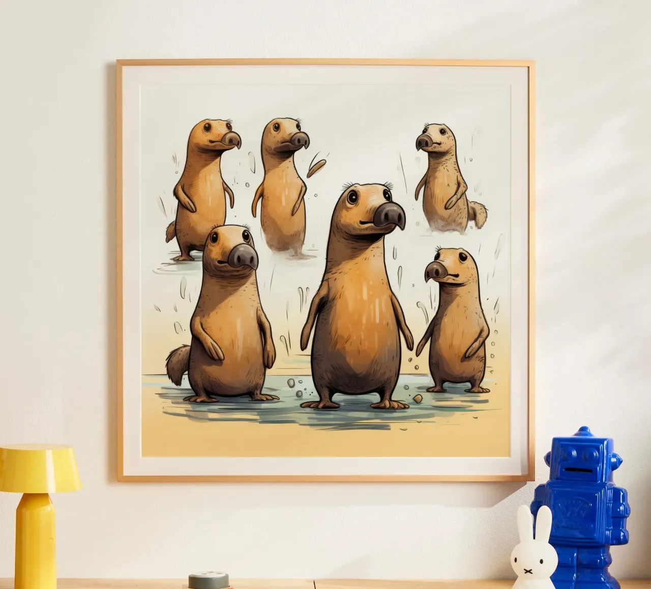 Retro Platypuse Gang Poster von Funny Animals
