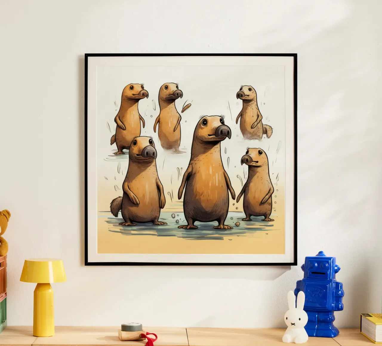 Retro Platypuse Gang Poster von Funny Animals