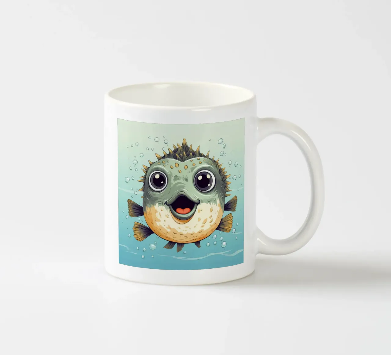 Pesce palla retrò tazza in ceramica da Funny Animals