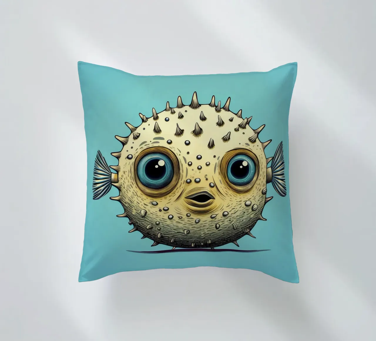 Pesce palla retrò cuscino da Funny Animals