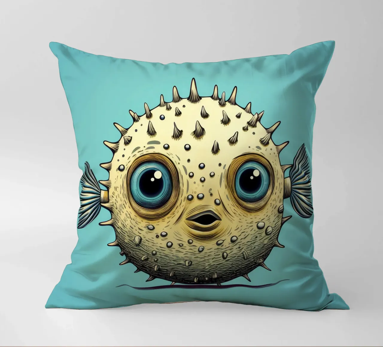 Pesce palla retrò cuscino da Funny Animals