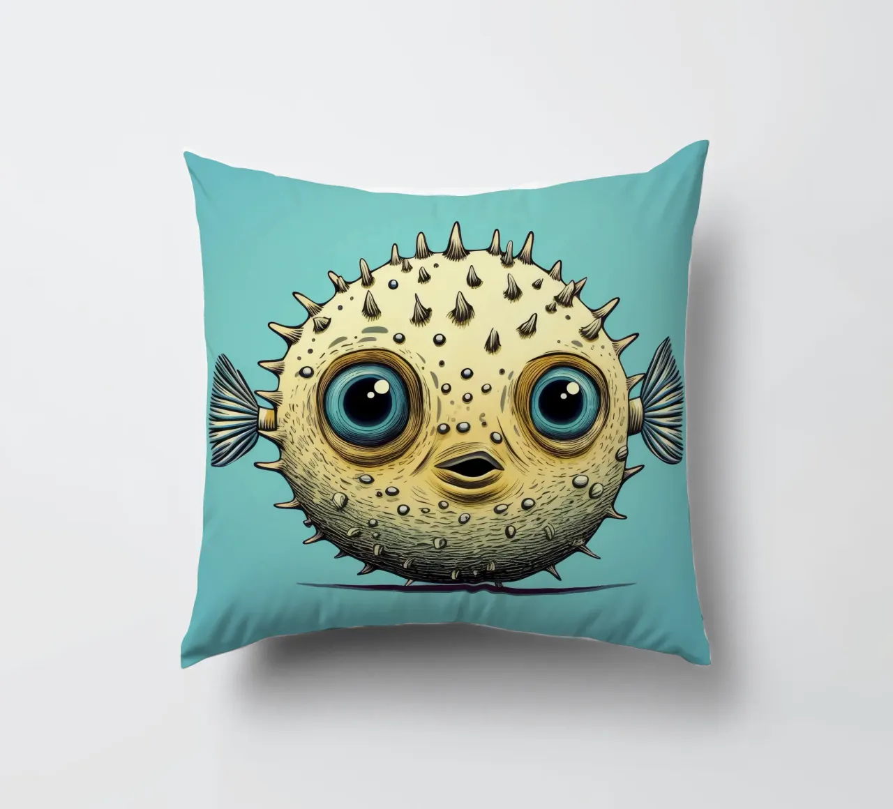 Pesce palla retrò cuscino da Funny Animals