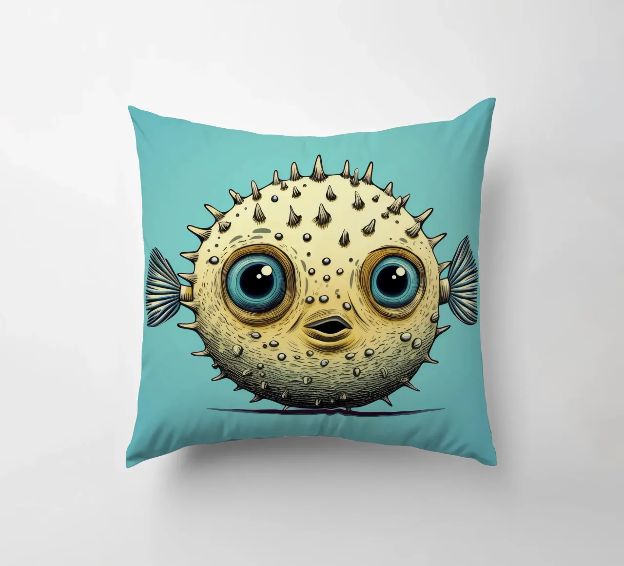 Pesce palla retrò cuscino da Funny Animals