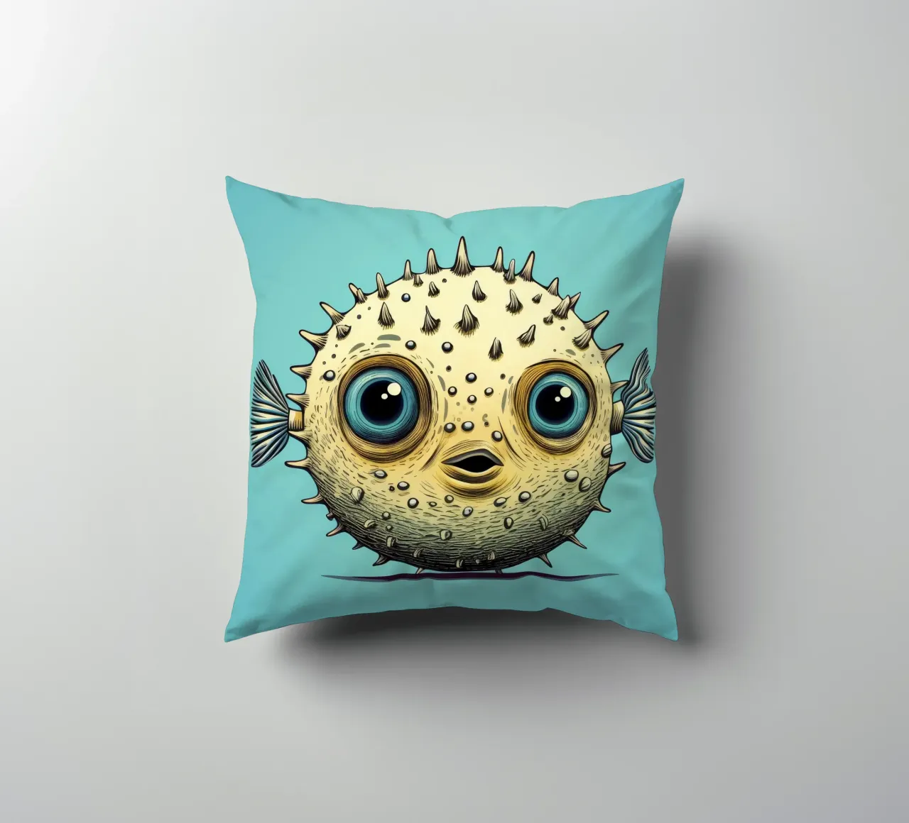 Pesce palla retrò cuscino da Funny Animals