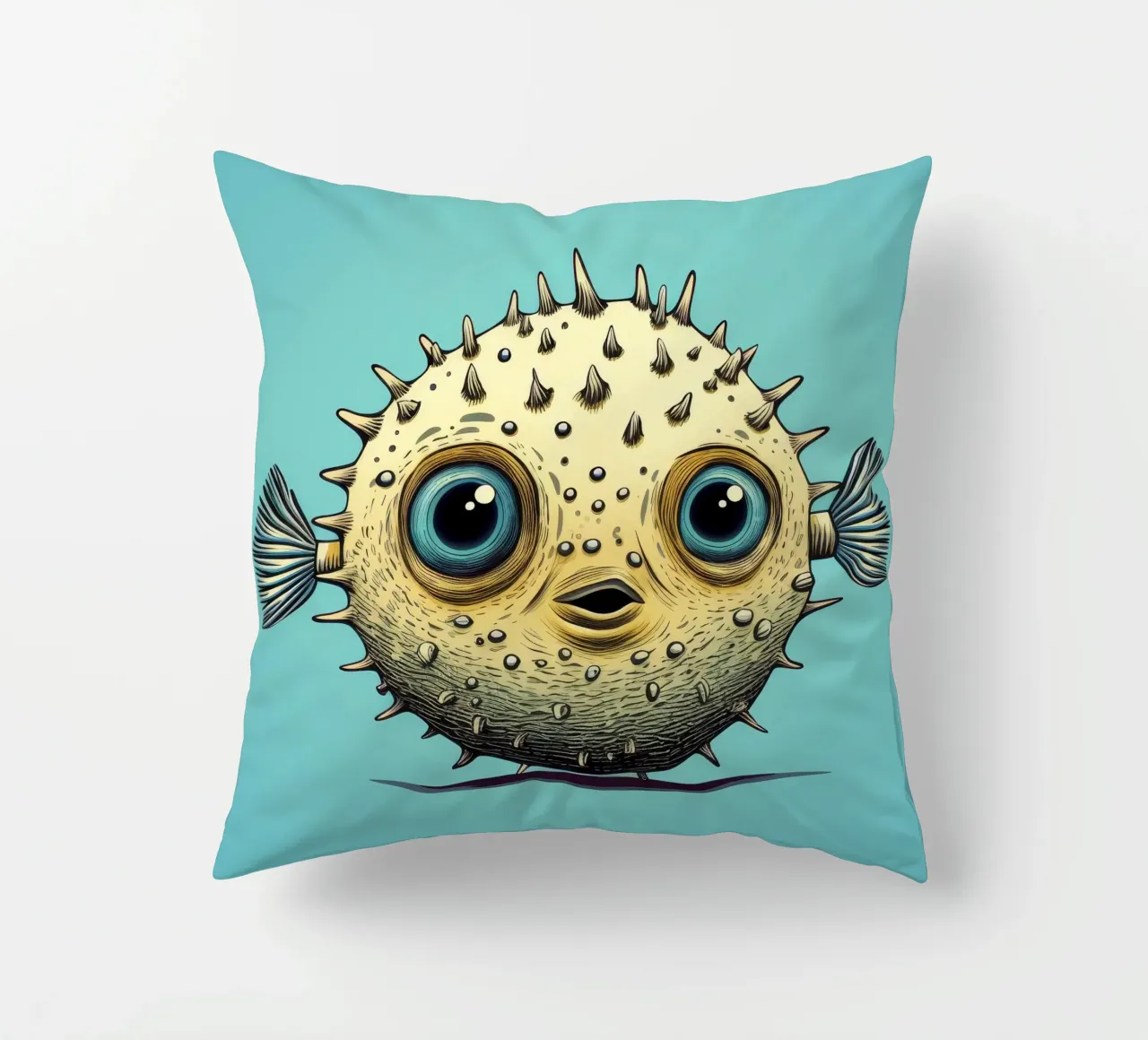 Pesce palla retrò cuscino da Funny Animals