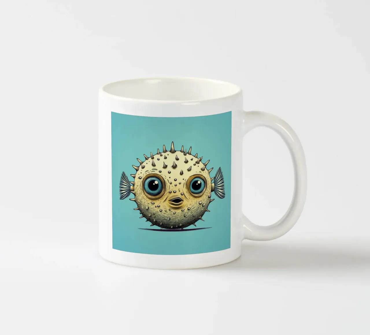 Pesce palla retrò tazza in ceramica da Funny Animals
