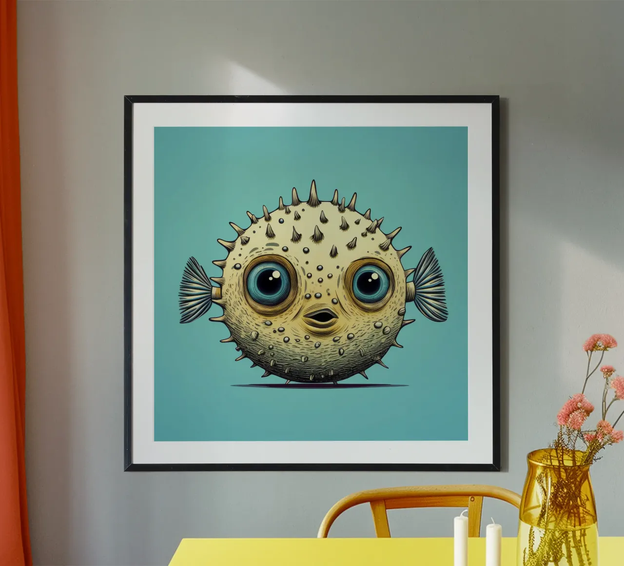Retro-Kugelfisch Hahnemühle von Funny Animals