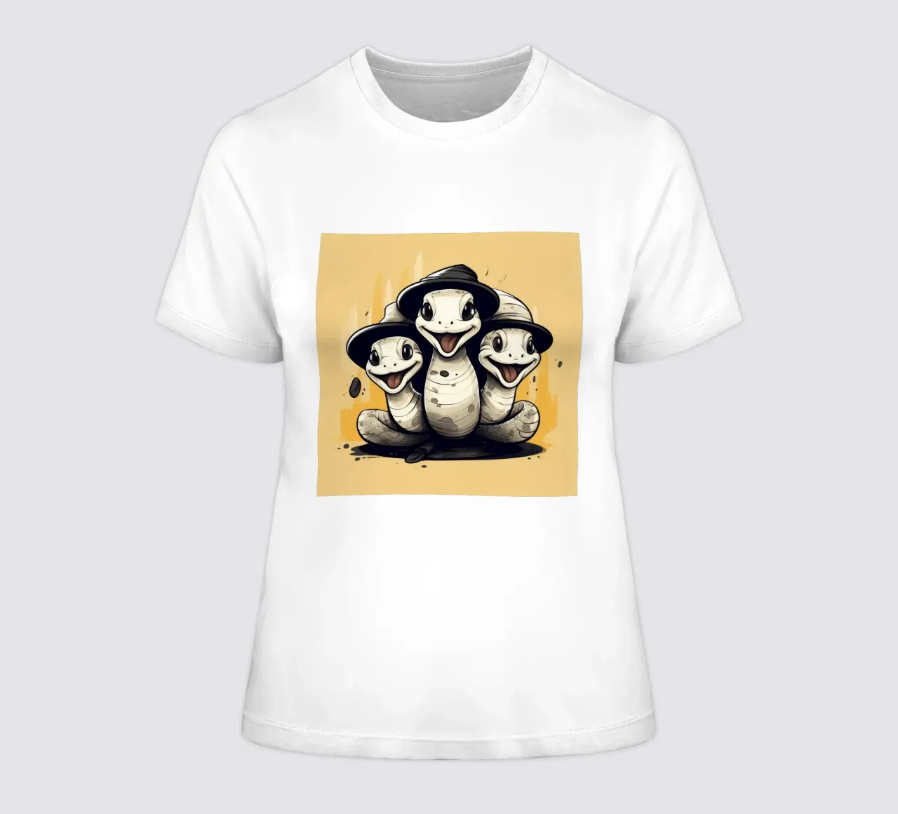 Retro Python Duo dames t-shirt getailleerd van Funny Animals