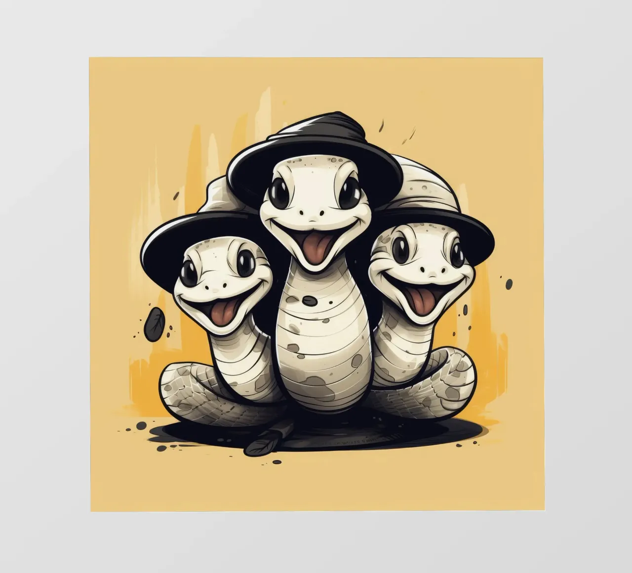 Retro Python Duo photo wallpaper by Funny Animals