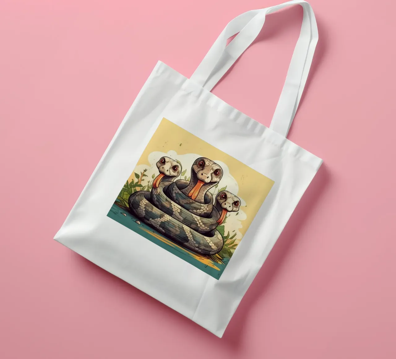 Pandilla Retro Python tote bag de Funny Animals