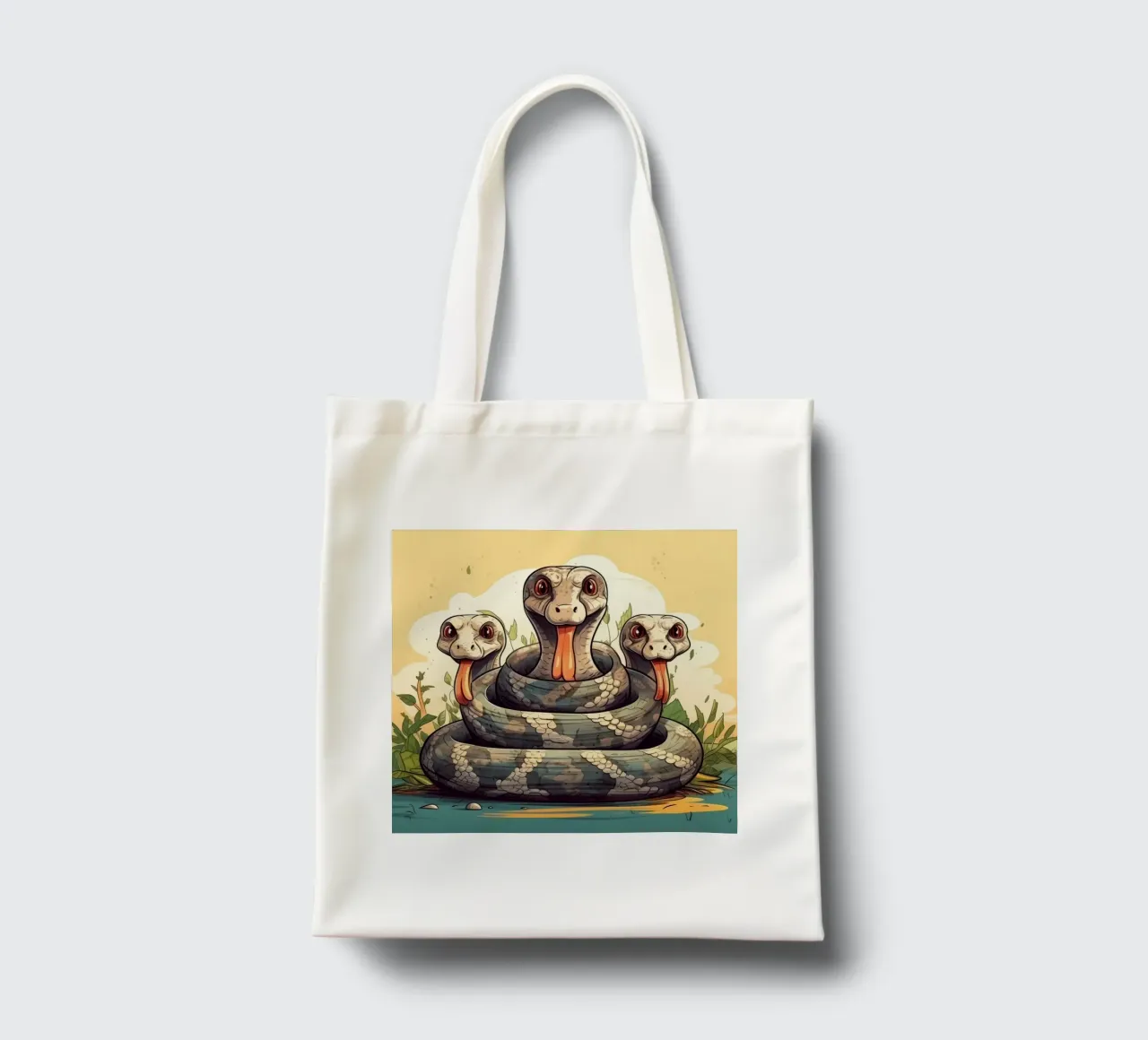 Pandilla Retro Python tote bag de Funny Animals