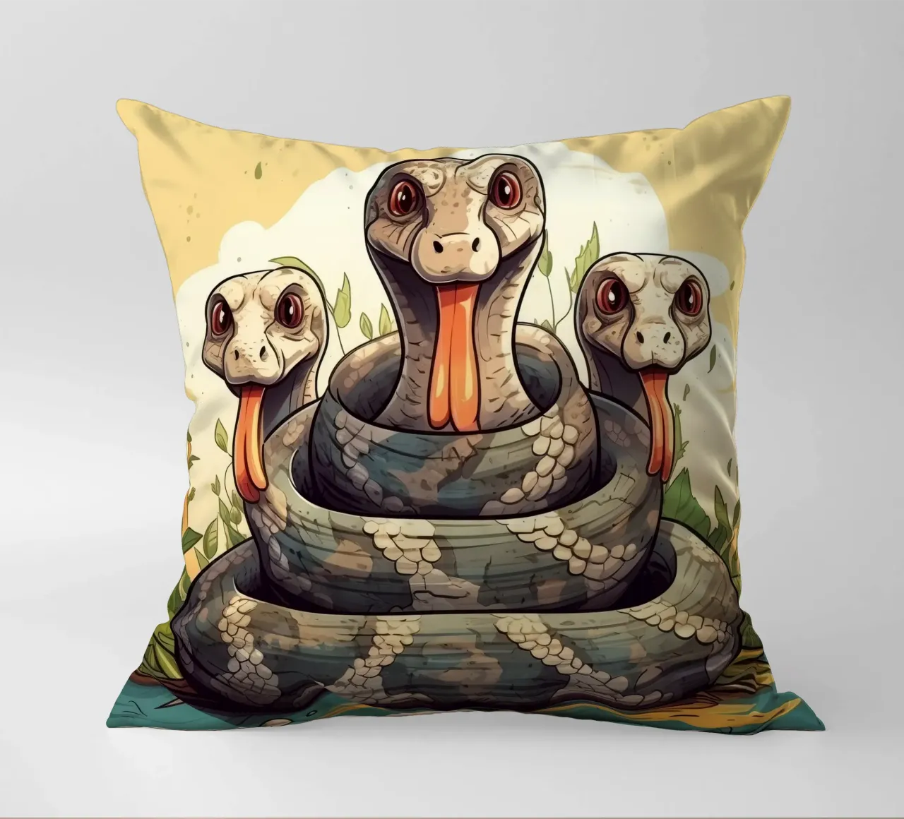 Pandilla Retro Python cojín de Funny Animals