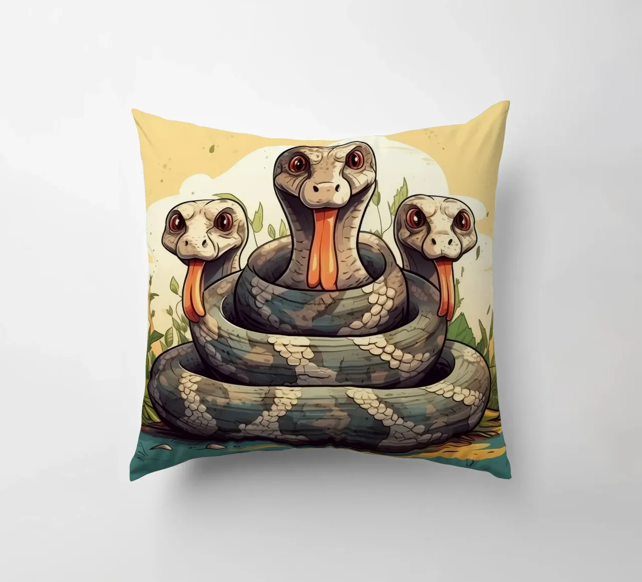Pandilla Retro Python cojín de Funny Animals