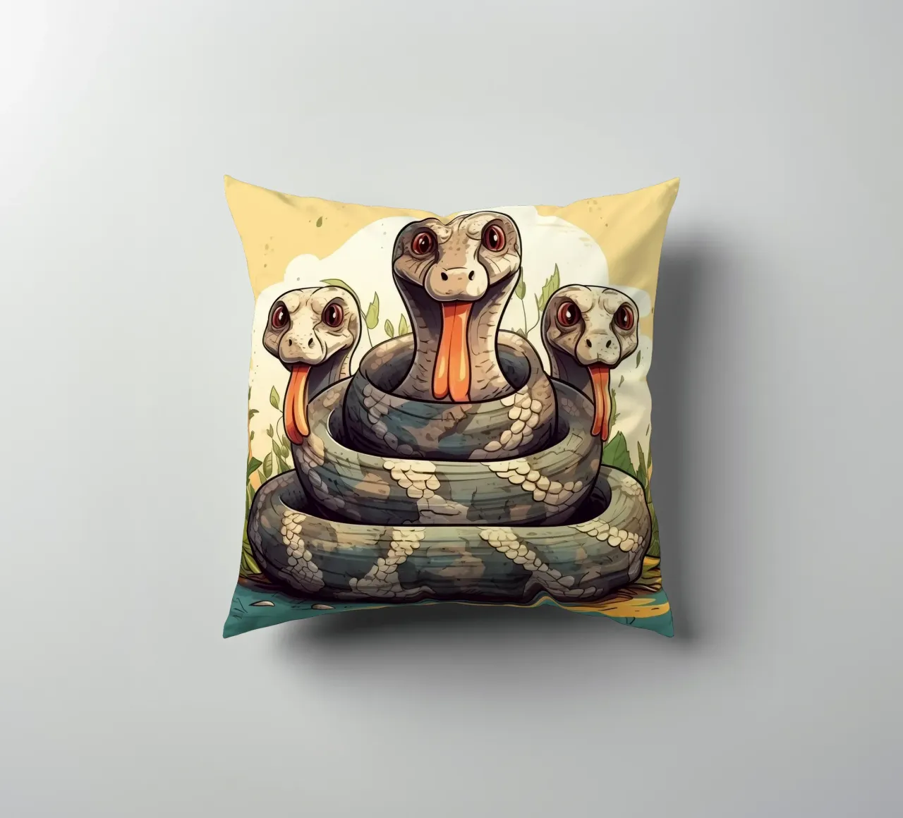 Pandilla Retro Python cojín de Funny Animals