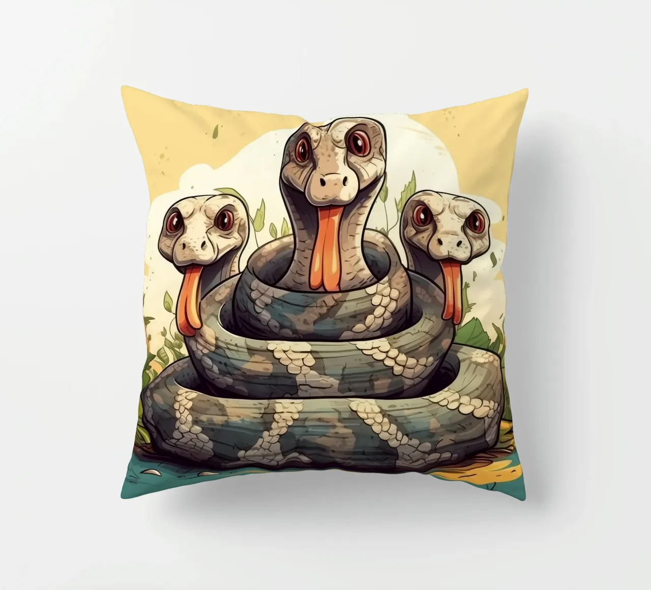 Pandilla Retro Python cojín de Funny Animals