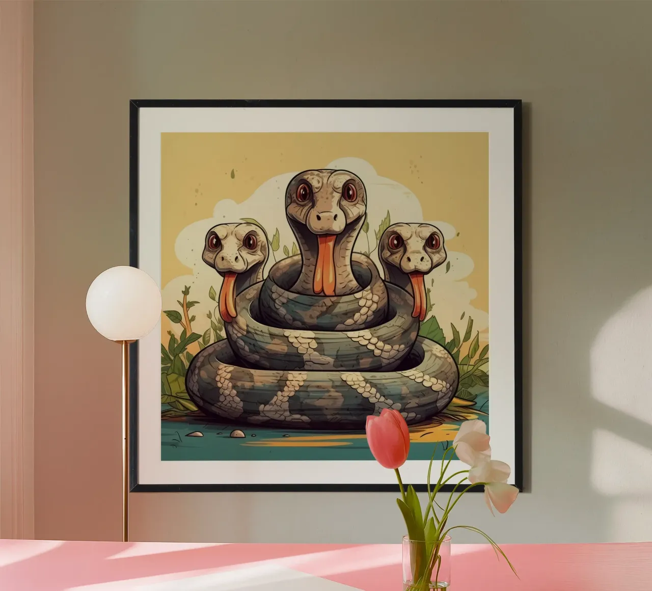 Pandilla Retro Python hahnemühle de Funny Animals