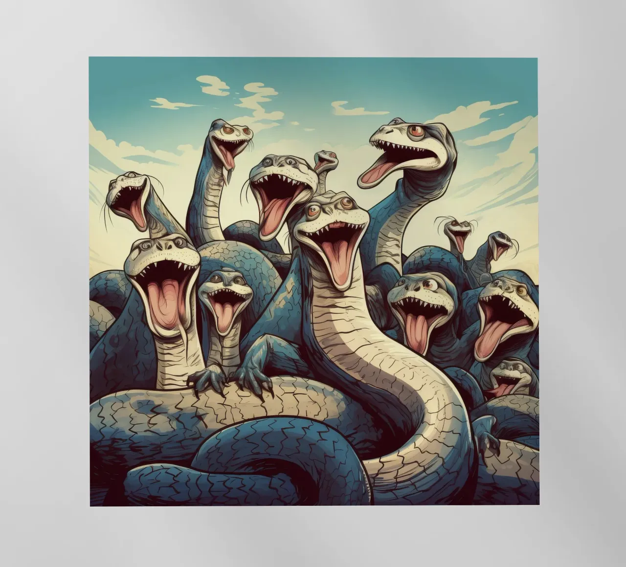 Pandilla Retro Python lámina retroiluminada de Funny Animals