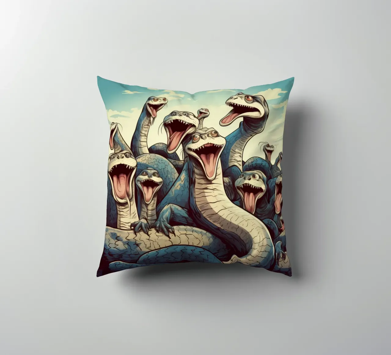 Pandilla Retro Python cojín de Funny Animals