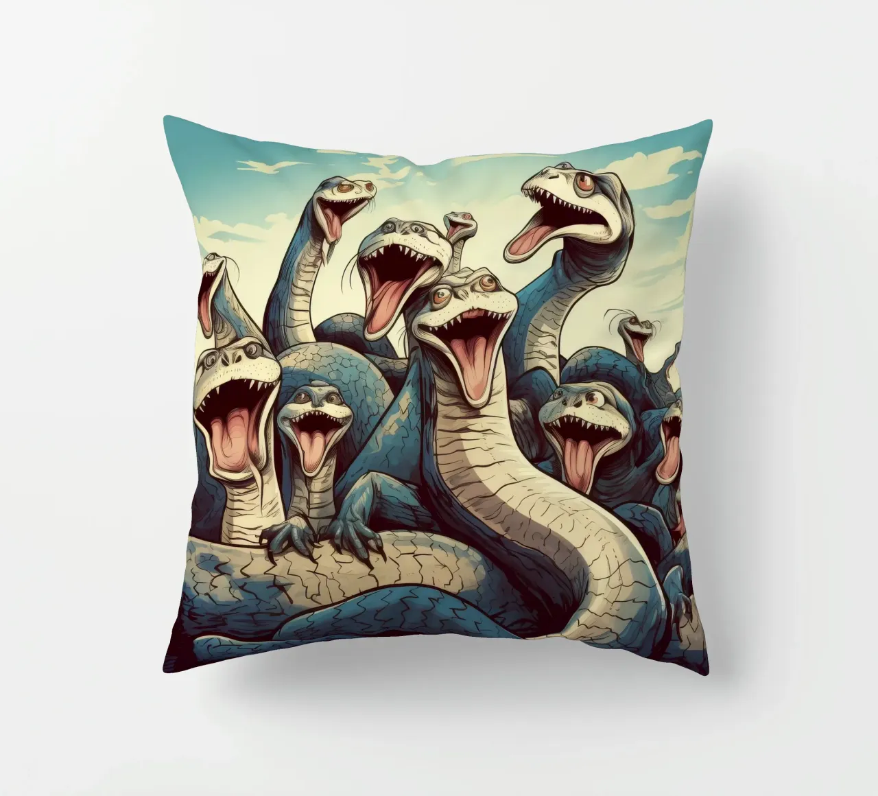 Pandilla Retro Python cojín de Funny Animals