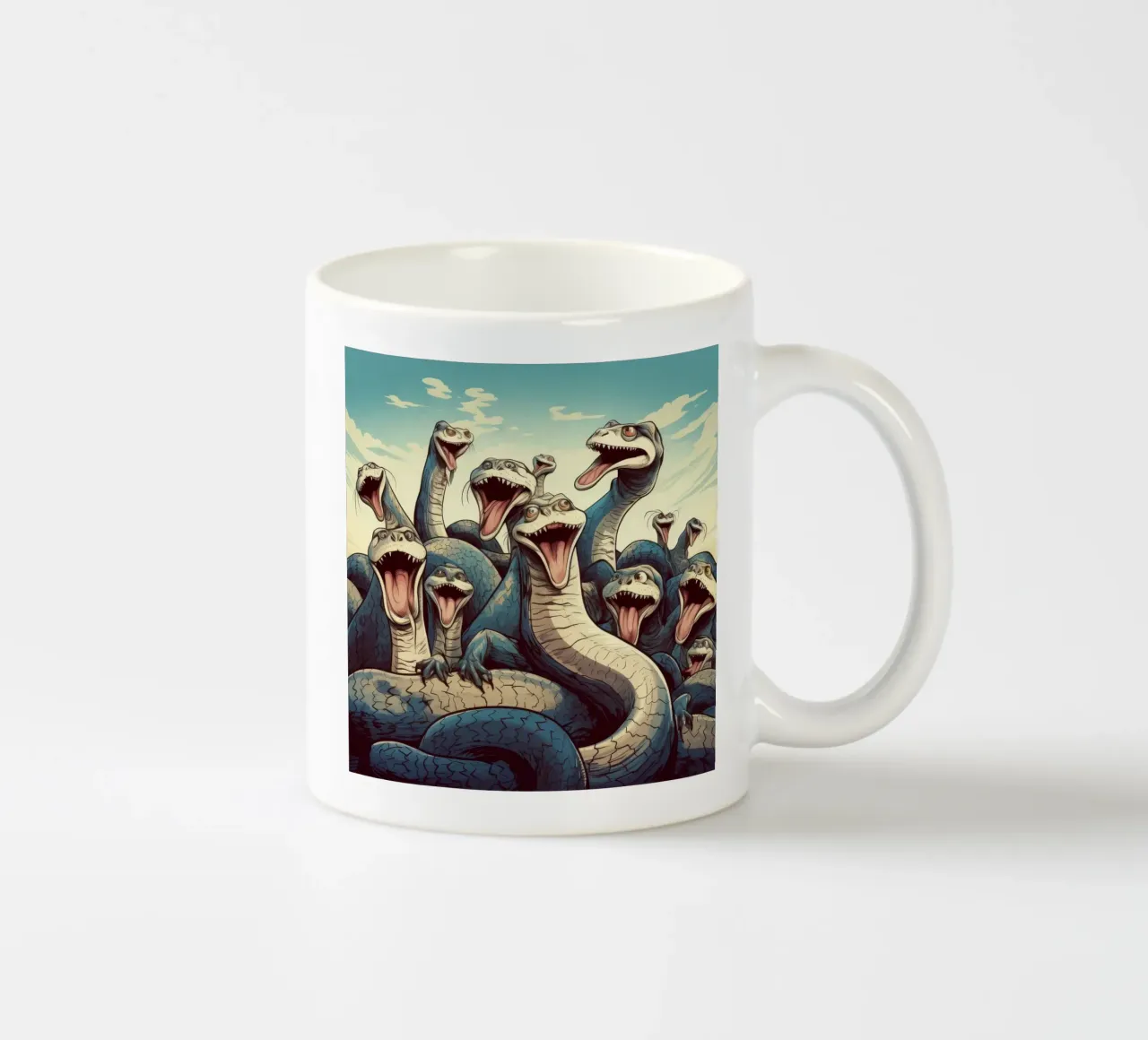 Retro Python Bende keramische mok van Funny Animals