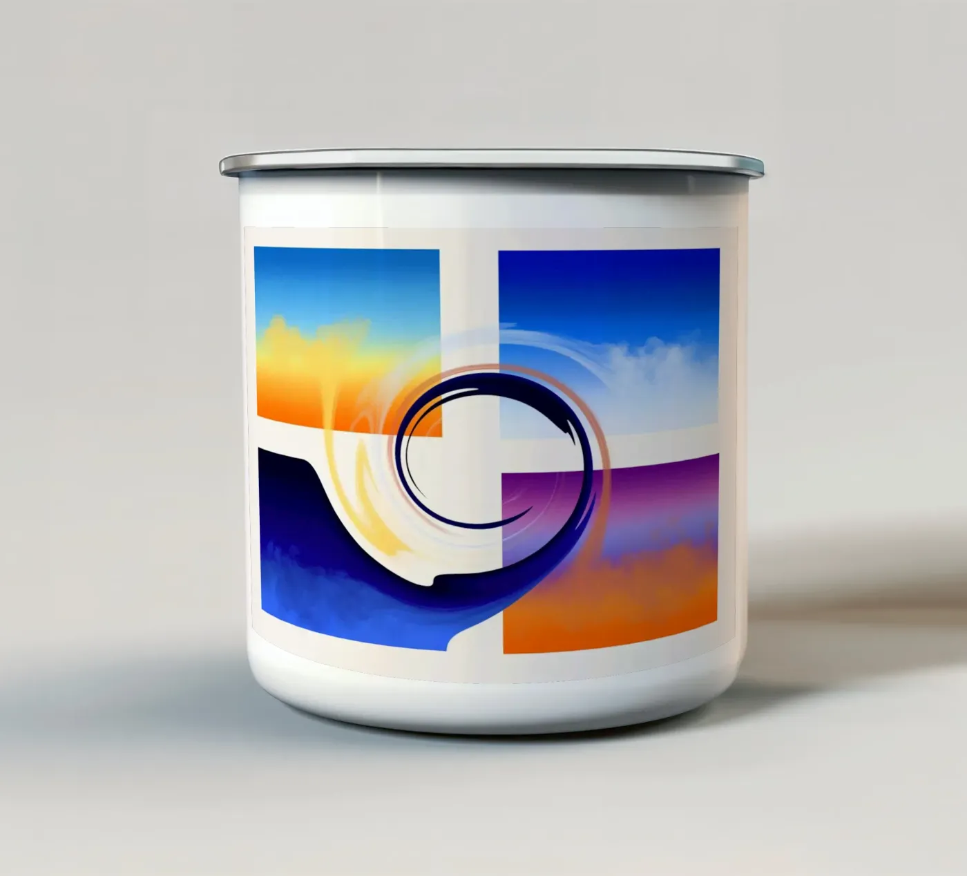 Wind enamel mug by Viola