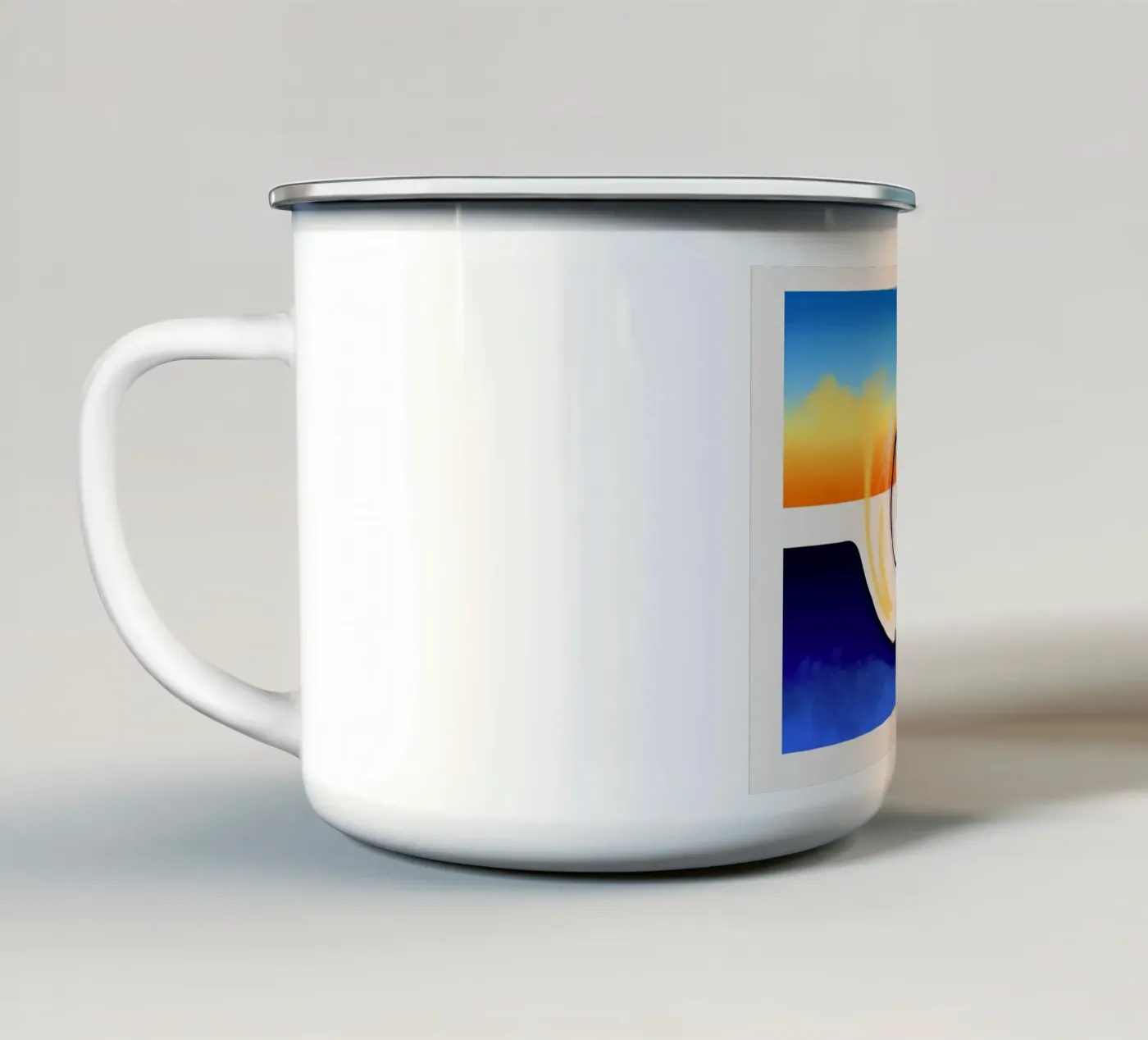 Wind enamel mug by Viola