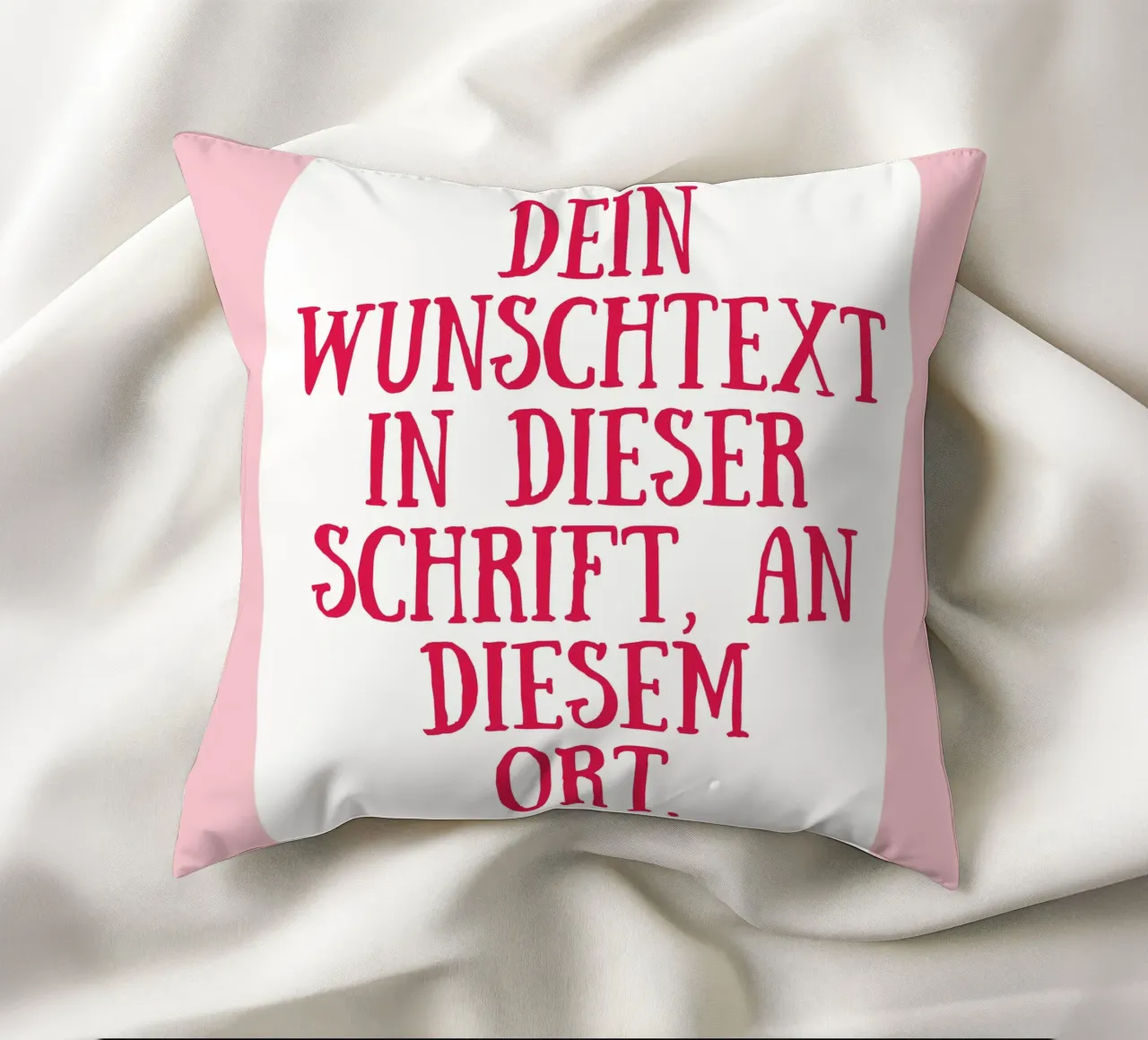 Wunschtext retro in rosa rot cuscino da BAINAI QUOTES