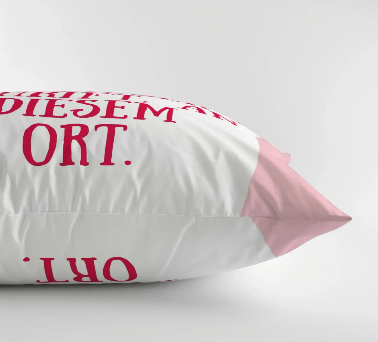 Wunschtext retro in rosa rot cuscino da BAINAI QUOTES