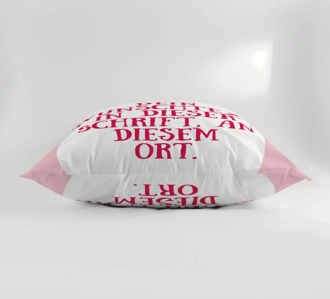 Wunschtext retro in rosa rot cuscino da BAINAI QUOTES