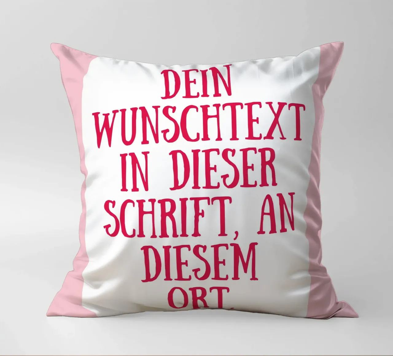 Wunschtext retro in rosa rot cuscino da BAINAI QUOTES