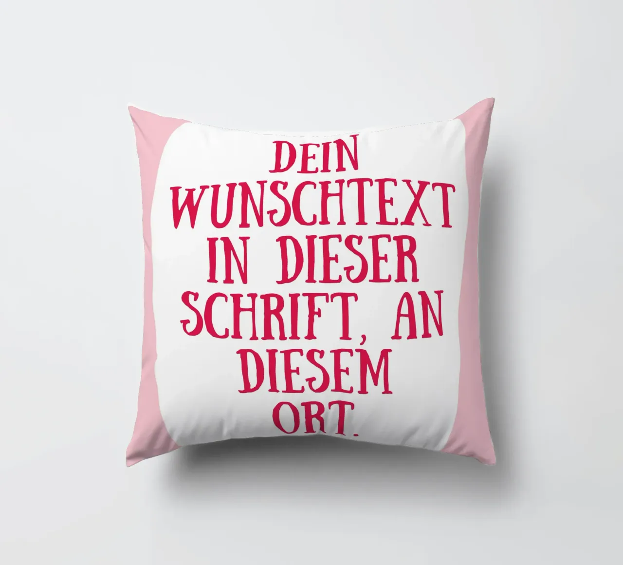 Wunschtext retro in rosa rot cuscino da BAINAI QUOTES