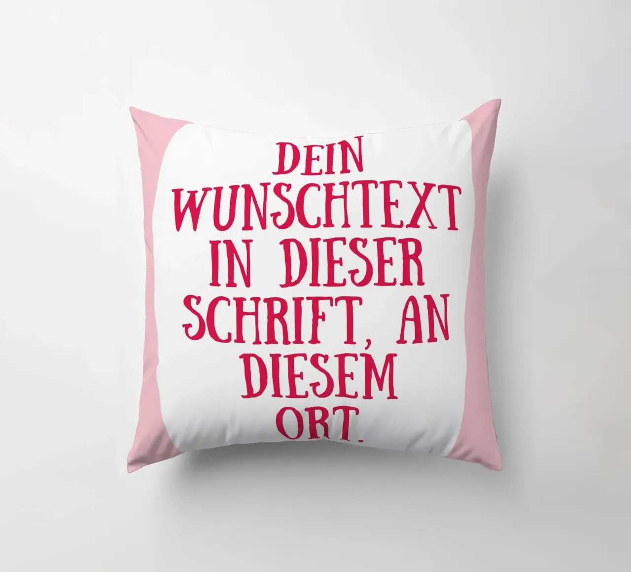 Wunschtext retro in rosa rot cuscino da BAINAI QUOTES
