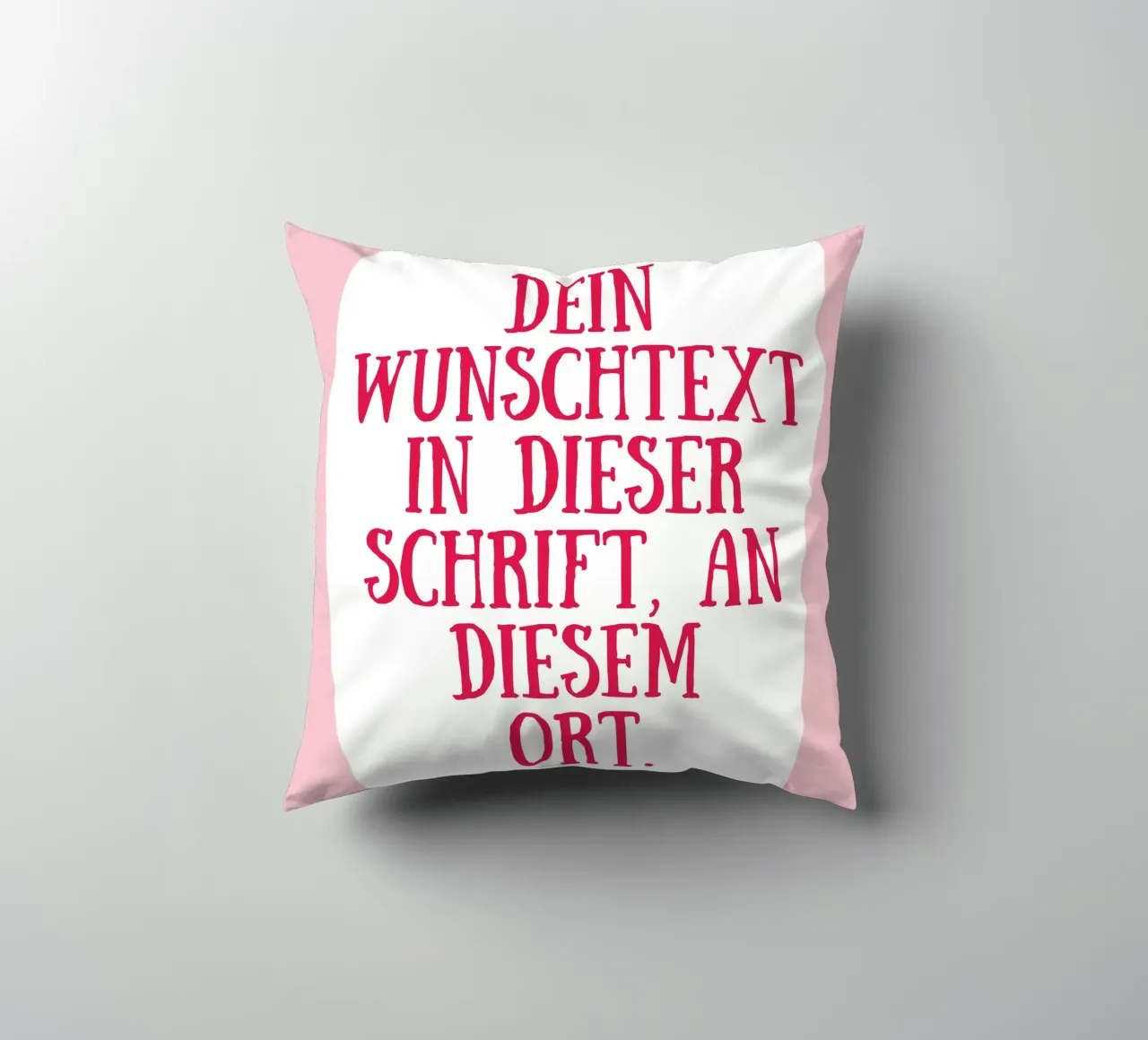 Wunschtext retro in rosa rot cuscino da BAINAI QUOTES