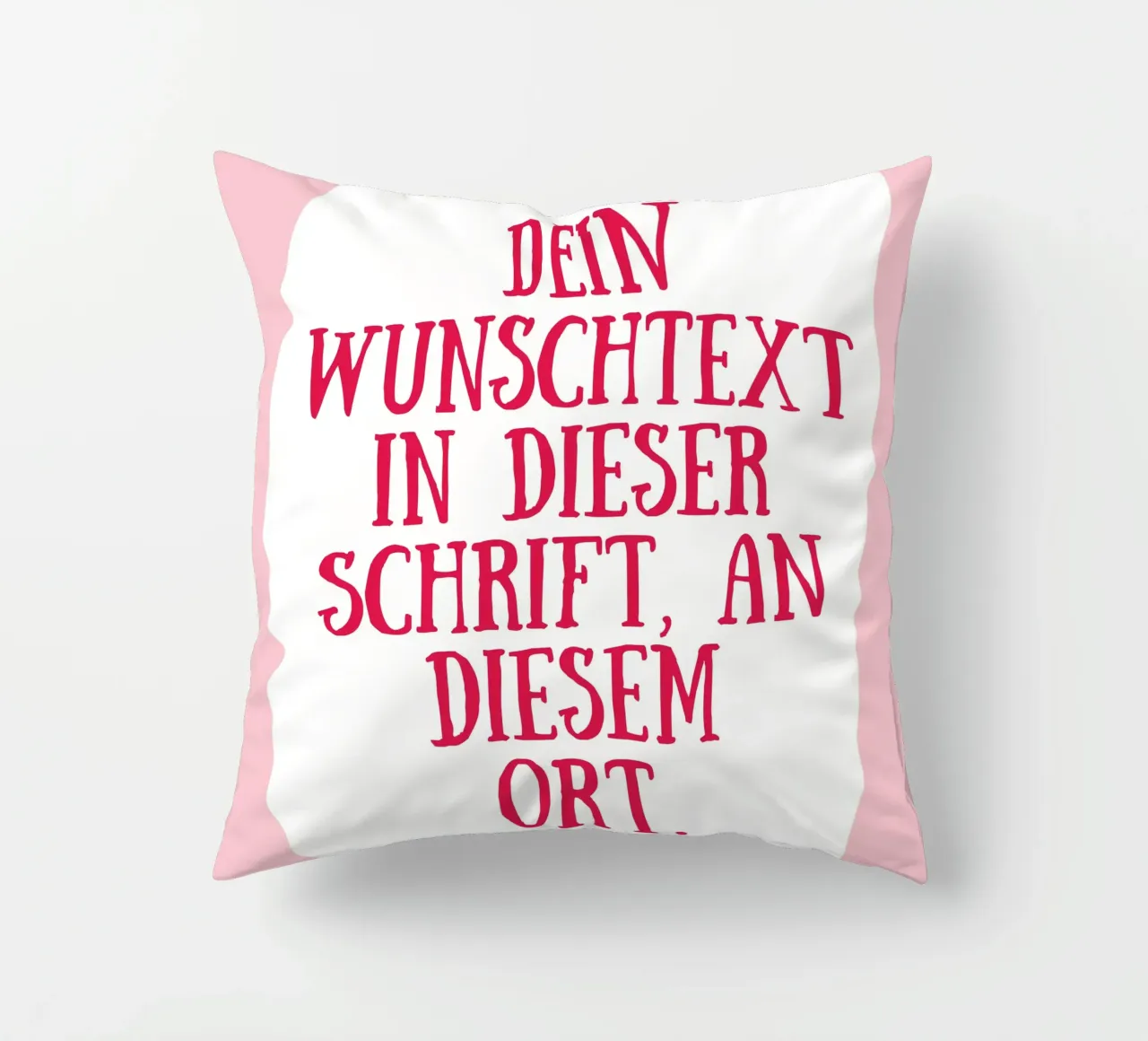 Wunschtext retro in rosa rot cuscino da BAINAI QUOTES