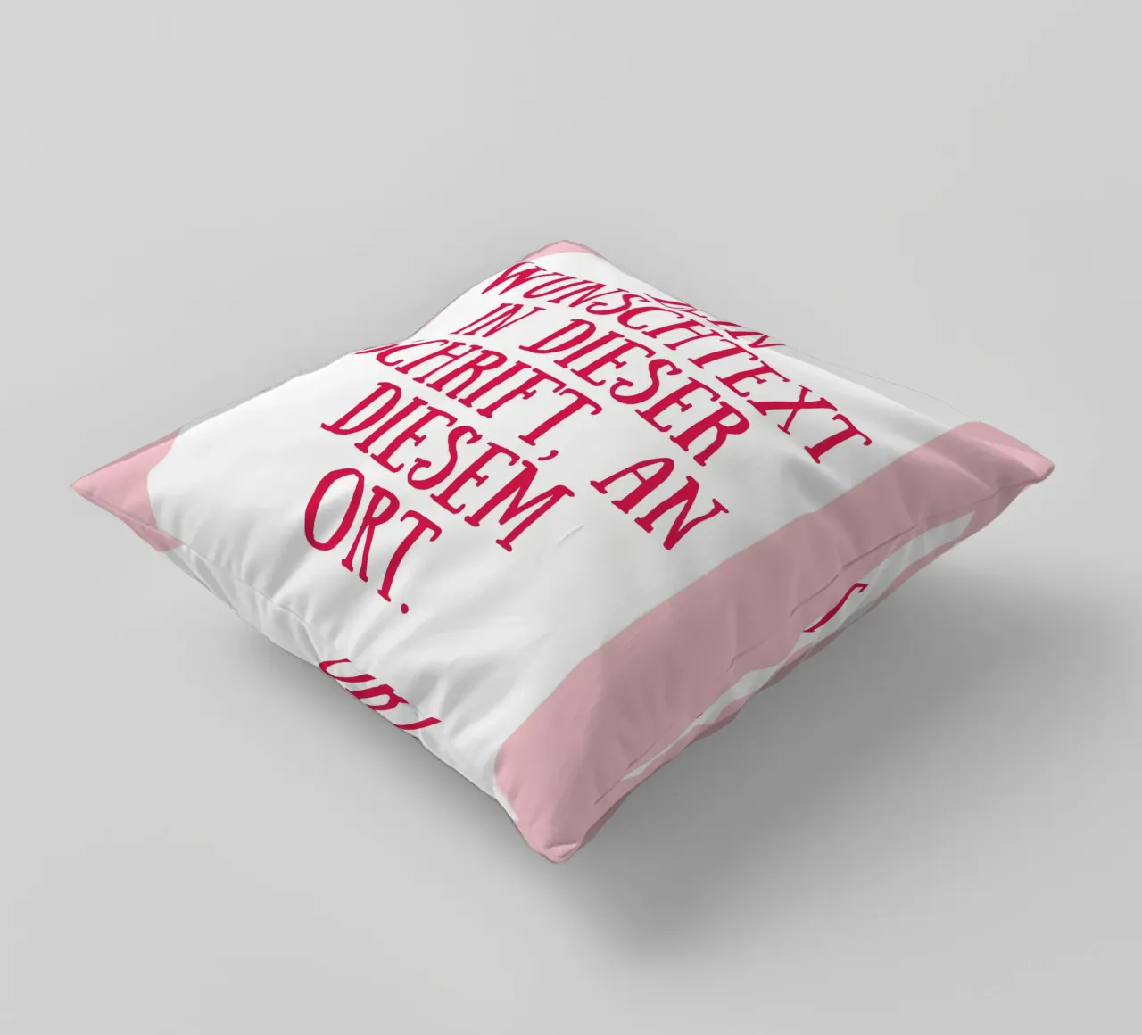 Wunschtext retro in rosa rot cuscino da BAINAI QUOTES