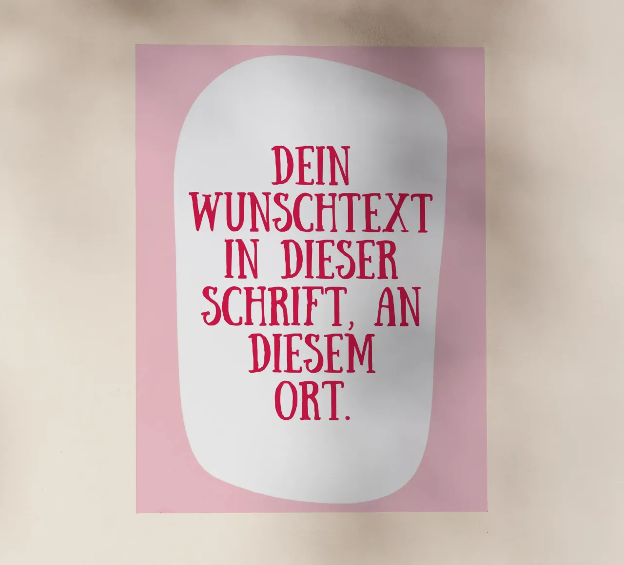 Wunschtext retro in rosa rot pellicola backlit da BAINAI QUOTES
