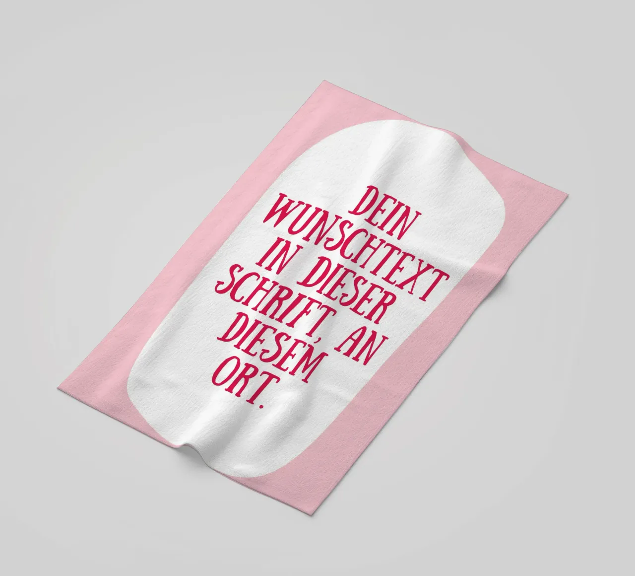 Wunschtext retro in rosa rot telo mare da BAINAI QUOTES