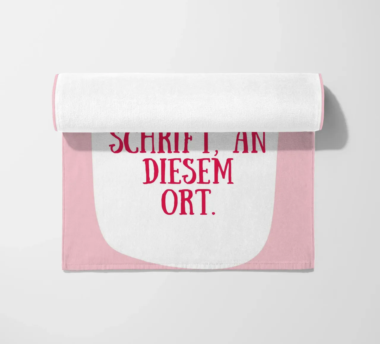 Wunschtext retro in rosa rot telo mare da BAINAI QUOTES