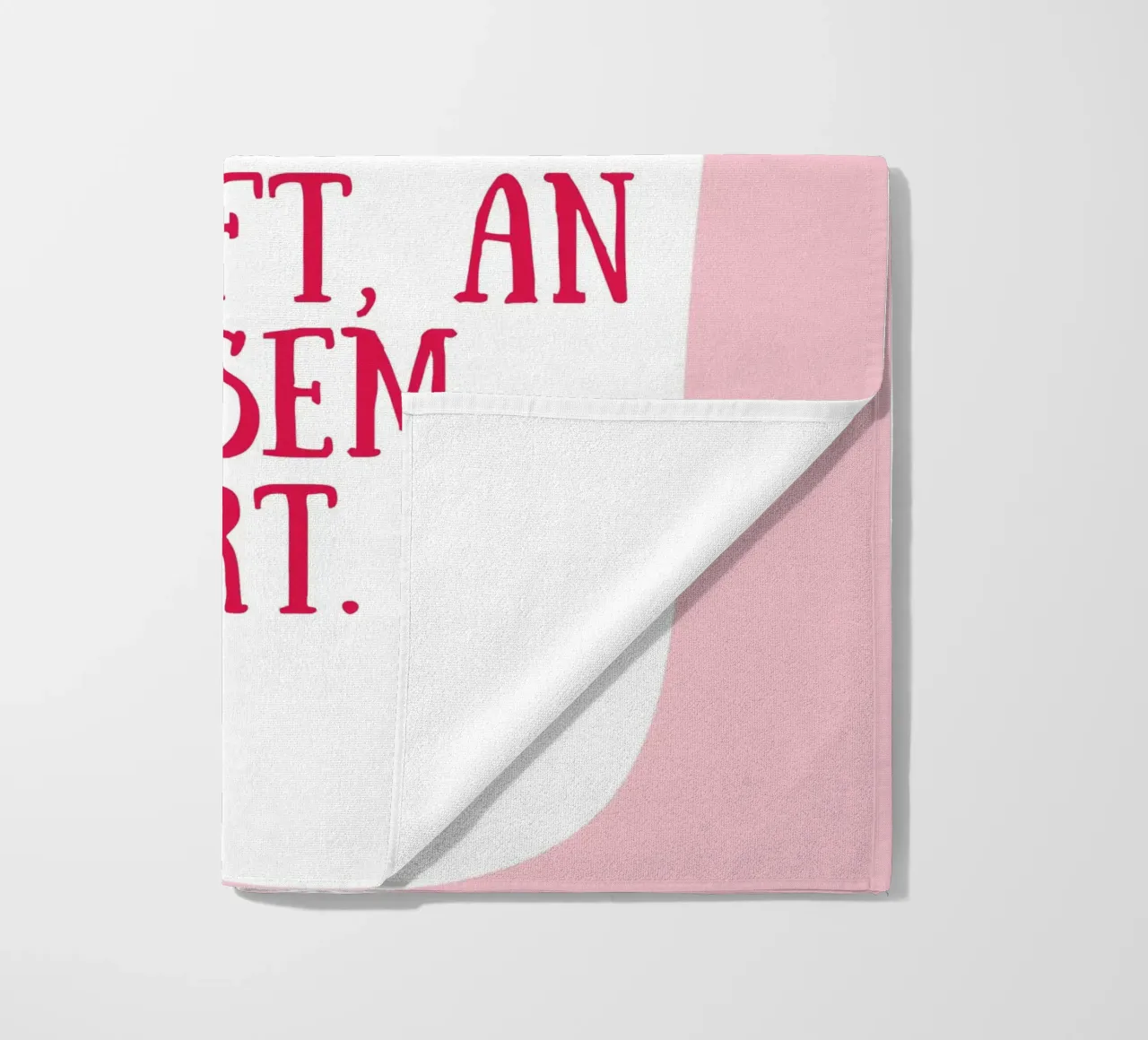 Wunschtext retro in rosa rot telo mare da BAINAI QUOTES